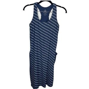 Krimson Klover Blue Purple Polka Dot Racerback Dress Sz XS